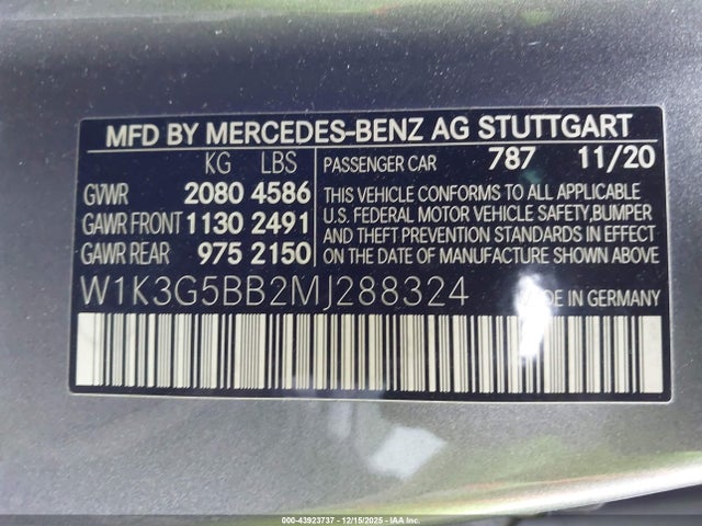 2021 MERCEDES-BENZ AMG A 35 W1K3G5BB2MJ288324 Photo 8