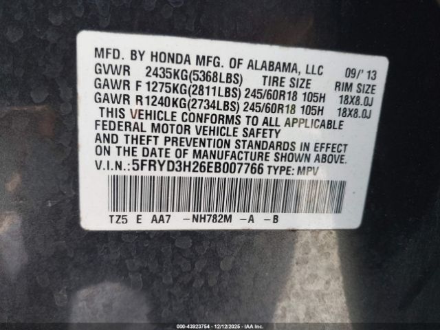 2014 ACURA MDX 5FRYD3H26EB007766 Photo 8