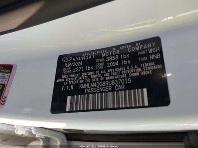 Hyundai ELANTRA SEL 2024 KMHLM4DG8RU837015 Image 9