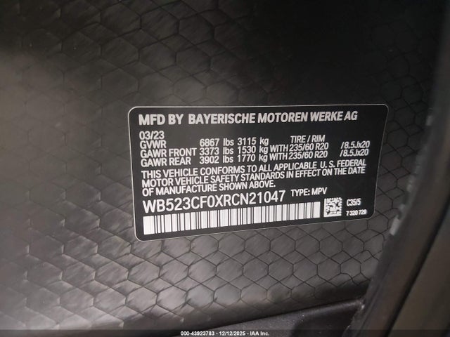 BMW Ix Xdrive50 2024 WB523CF0XRCN21047 Image 9
