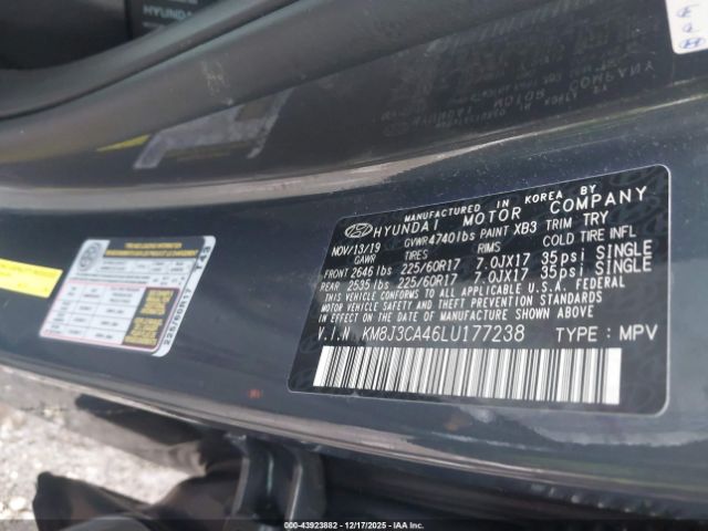 2020 HYUNDAI TUCSON KM8J3CA46LU177238 Photo 8