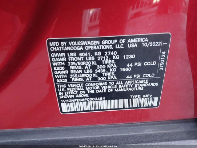 1V2GNPE88PC003484 Volkswagen Id.4 Awd Pro S/awd Pro S Plus