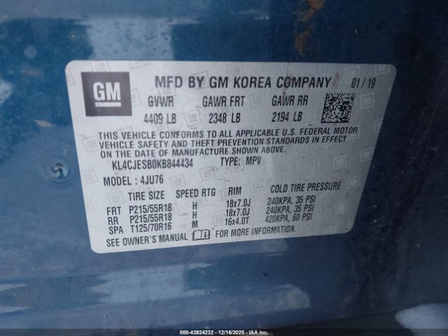 2019 BUICK ENCORE KL4CJESB0KB844434 Photo 8