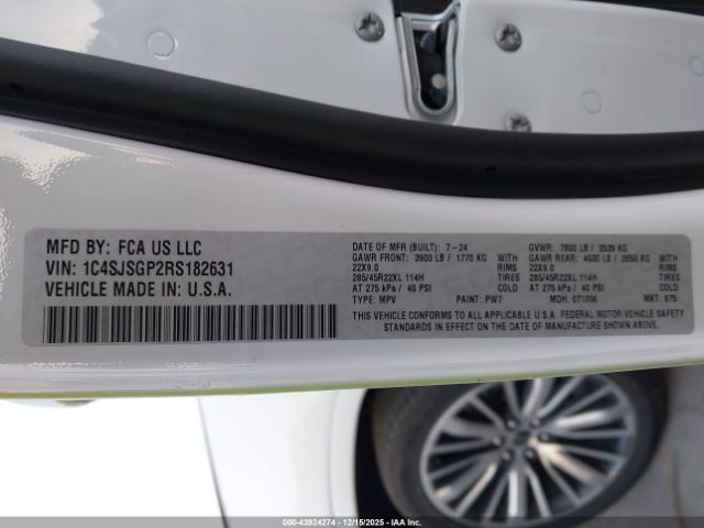 2024 JEEP GRAND WAGONEER L 1C4SJSGP2RS182631 Photo 8