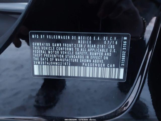 2017 VOLKSWAGEN JETTA 3VW2B7AJ0HM221672 Photo 8