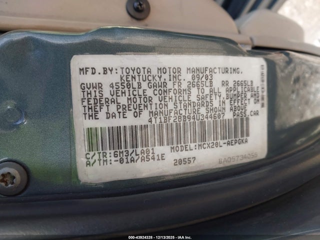 2004 TOYOTA AVALON 4T1BF28B94U344607 Photo 8