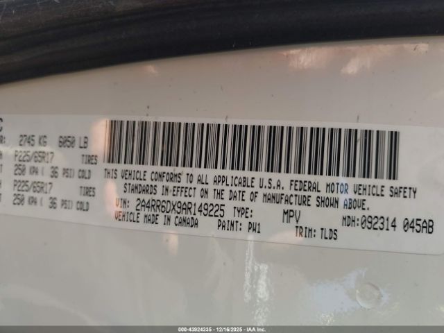 2010 CHRYSLER TOWN & COUNTRY 2A4RR6DX9AR149225 Photo 8