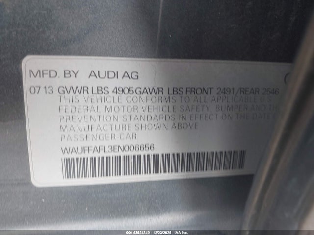 2014 AUDI A4 WAUFFAFL3EN006656 Photo 8