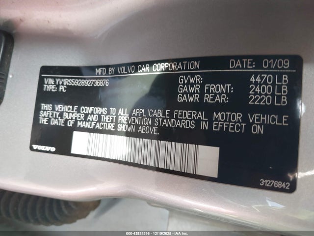 2009 VOLVO S60 YV1RS592892736876 Photo 8