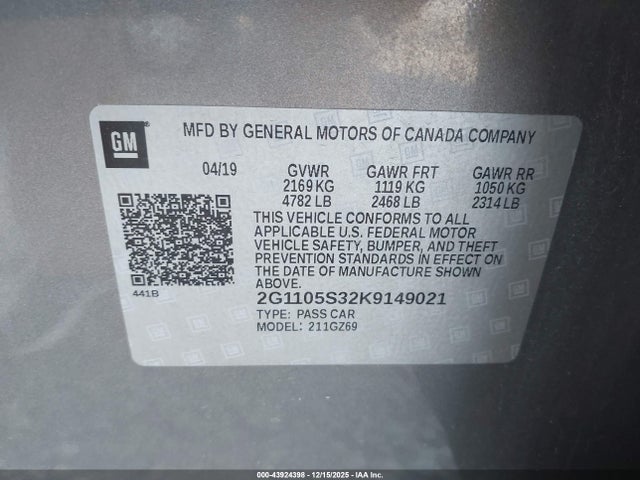 2G1105S32K9149021 Chevrolet Impala Premier