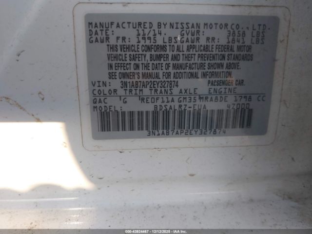 2014 NISSAN SENTRA 3N1AB7AP2EY327874 Photo 8