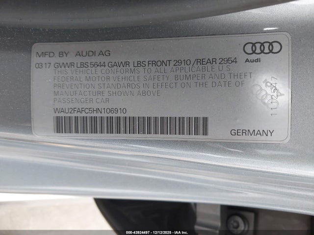 2017 AUDI S7 WAU2FAFC5HN106910 Photo 8