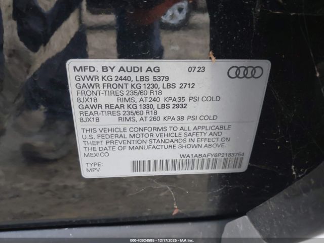2023 AUDI Q5 WA1ABAFY6P2183754 Photo 8