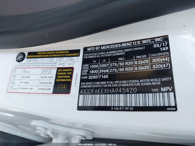 2017 MERCEDES-BENZ GLS 450 4JGDF6EEXHA945420 Photo 8