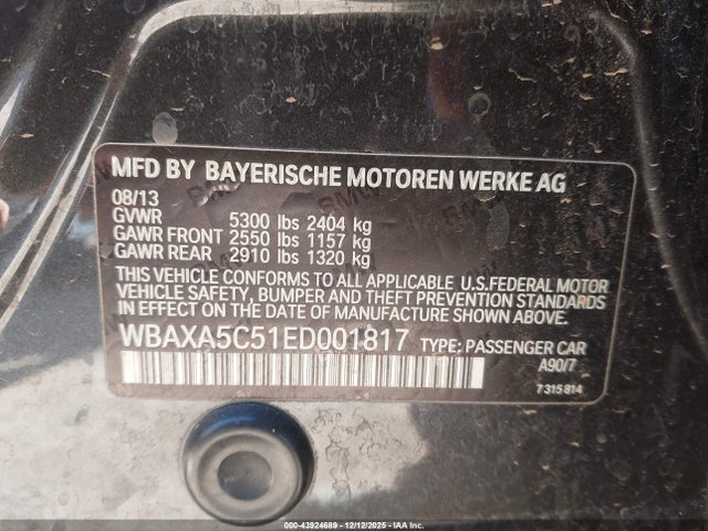 2014 BMW 535D WBAXA5C51ED001817 Photo 8