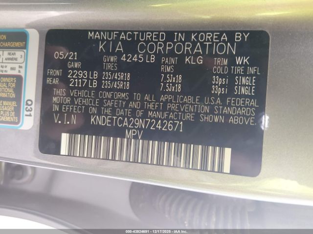 2022 KIA SELTOS KNDETCA29N7242671 Photo 8