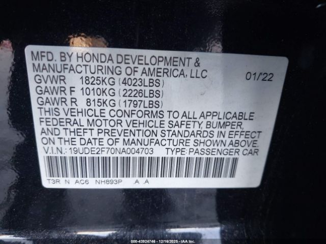 2022 ACURA ILX 19UDE2F70NA004703 Photo 8