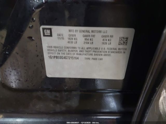 2016 CHEVROLET CRUZE LIMITED 1G1PB5SG4G7215164 Photo 8