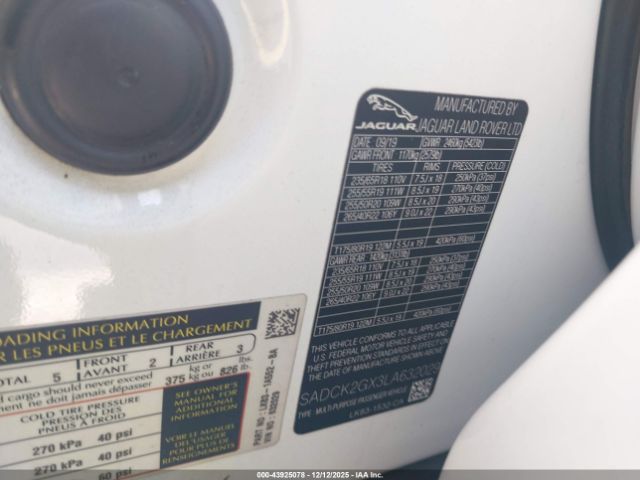 2020 JAGUAR F-PACE SADCK2GX3LA632029 Photo 8