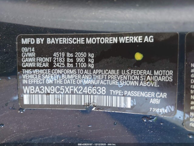 2015 BMW 428I WBA3N9C5XFK246638 Photo 8