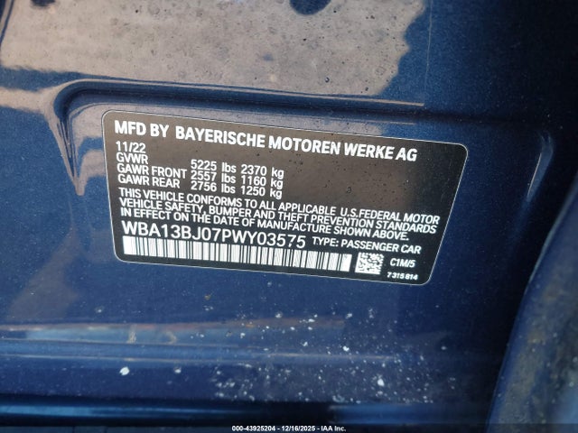 2023 BMW 530 WBA13BJ07PWY03575 Photo 8
