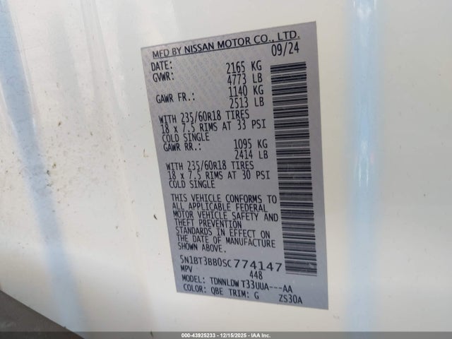 Nissan Rogue 2025 5N1BT3BB0SC774147 Image 23