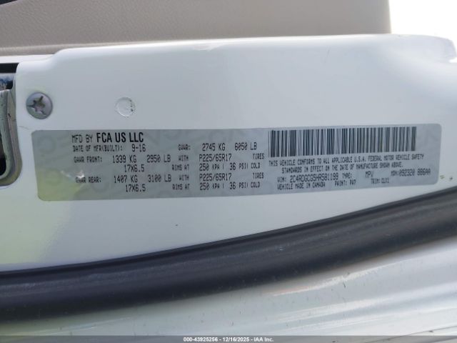 2017 DODGE GRAND CARAVAN 2C4RDGCG5HR581199 Photo 8