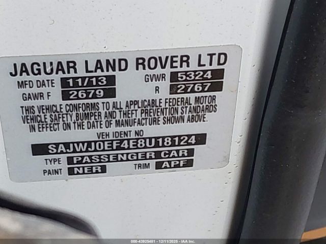 2014 JAGUAR XF SAJWJ0EF4E8U18124 Photo 8