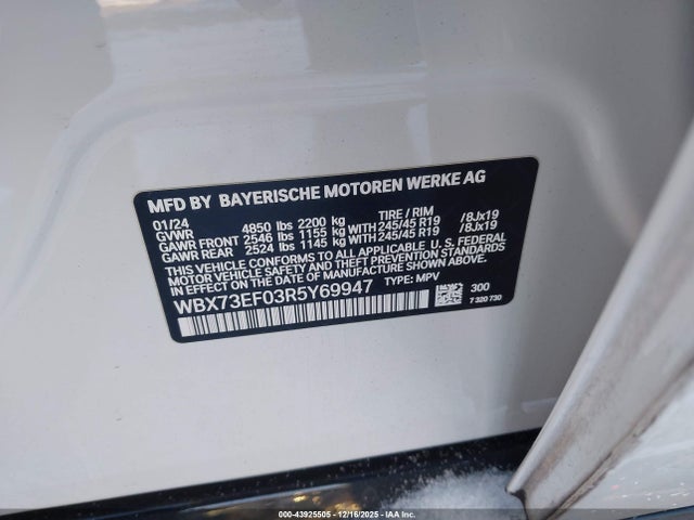 2024 BMW X1 WBX73EF03R5Y69947 Photo 8