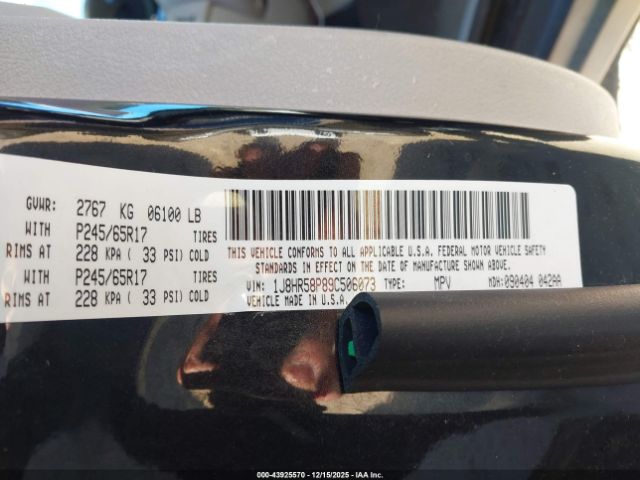 2009 JEEP GRAND CHEROKEE 1J8HR58P89C506073 Photo 8