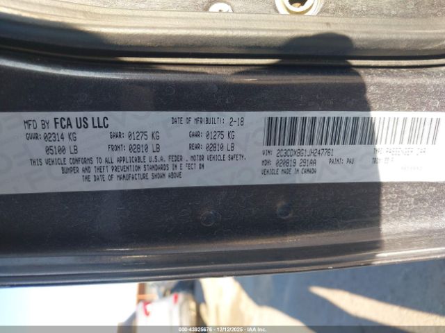 2018 DODGE CHARGER 2C3CDXBG1JH247761 Photo 8