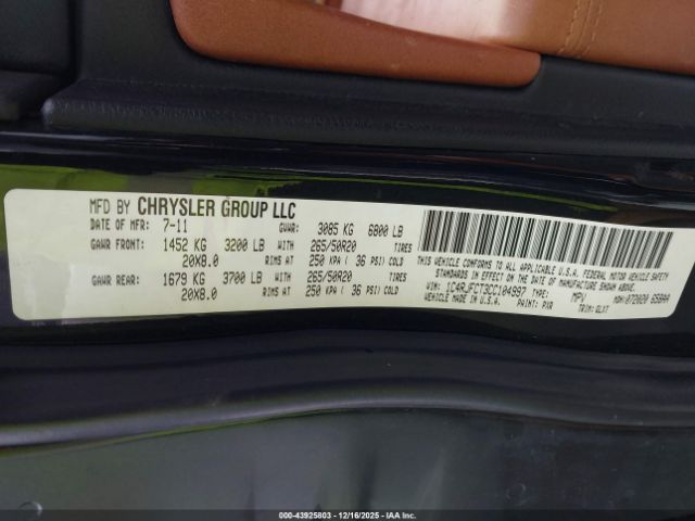 2012 JEEP GRAND CHEROKEE 1C4RJFCT3CC104997 Photo 8