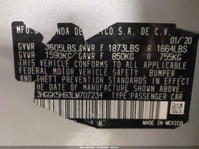 2020 HONDA FIT 3HGGK5H93LM707234 Photo 8