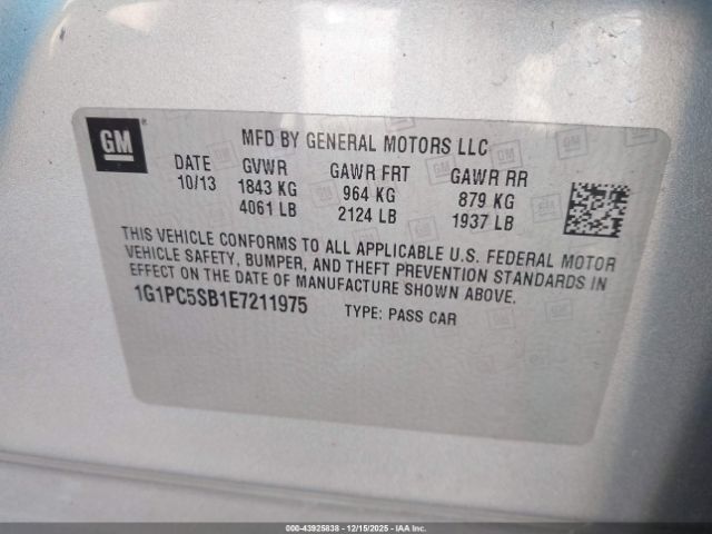 2014 CHEVROLET CRUZE 1G1PC5SB1E7211975 Photo 8