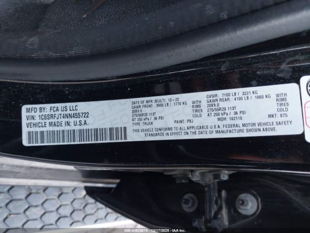 2022 RAM 1500 1C6SRFJT4NN455722 Photo 8