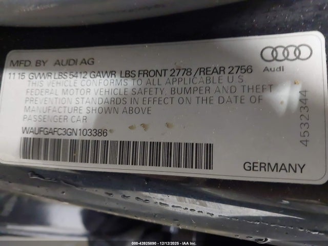 2016 AUDI A6 WAUFGAFC3GN103386 Photo 8