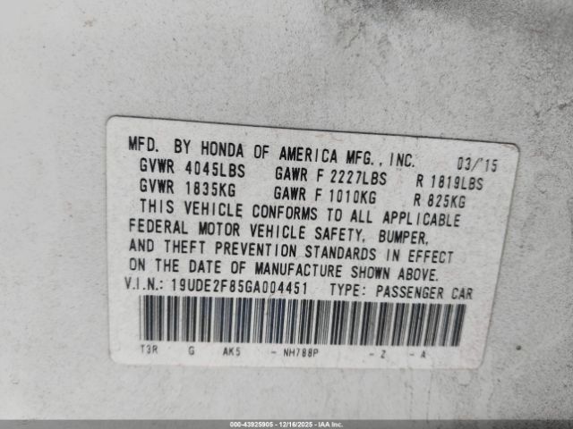 2016 ACURA ILX 19UDE2F85GA004451 Photo 8