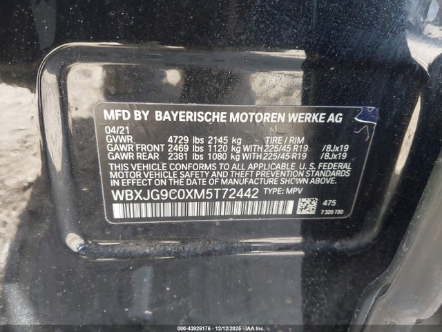 2021 BMW X1 WBXJG9C0XM5T72442 Photo 8