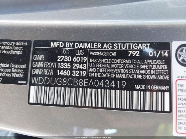 2014 MERCEDES-BENZ S 550 WDDUG8CB8EA043419 Photo 8