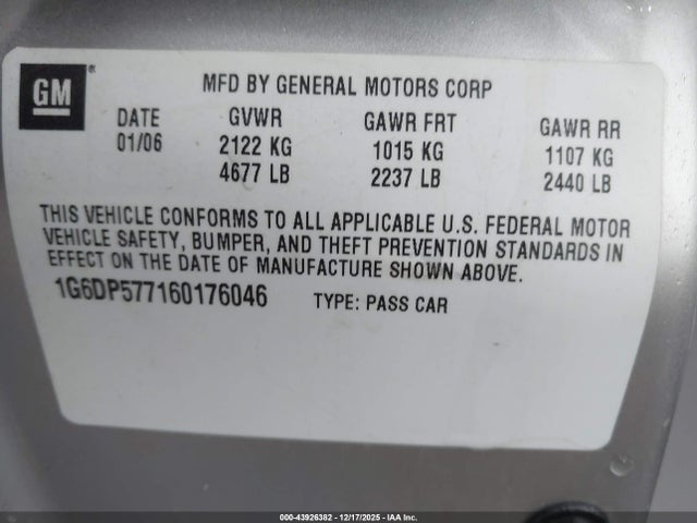 2006 CADILLAC CTS 1G6DP577160176046 Photo 8