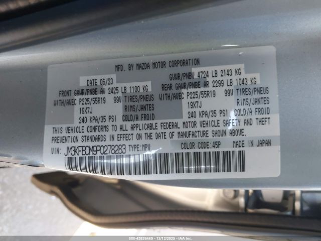 2023 MAZDA CX-5 JM3KFBDM9P0278283 Photo 8