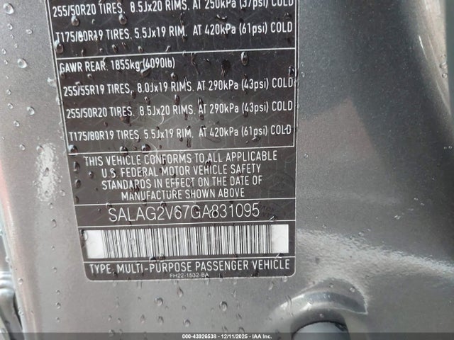 Land Rover LR4 2016 SALAG2V67GA831095 Image 9