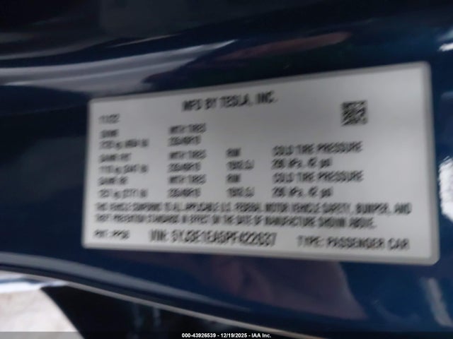 2023 TESLA MODEL 3 5YJ3E1EA5PF422637 Photo 8