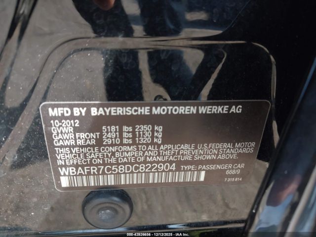2013 BMW 535I WBAFR7C58DC822904 Photo 8