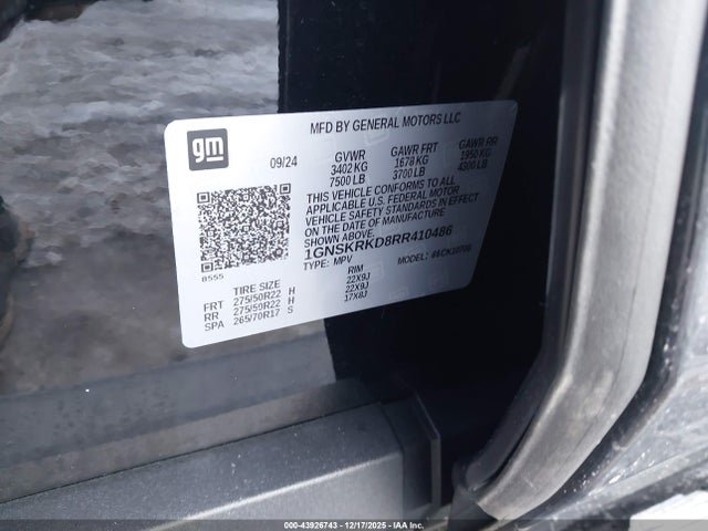 1GNSKRKD8RR410486 Chevrolet Tahoe 4wd Rst