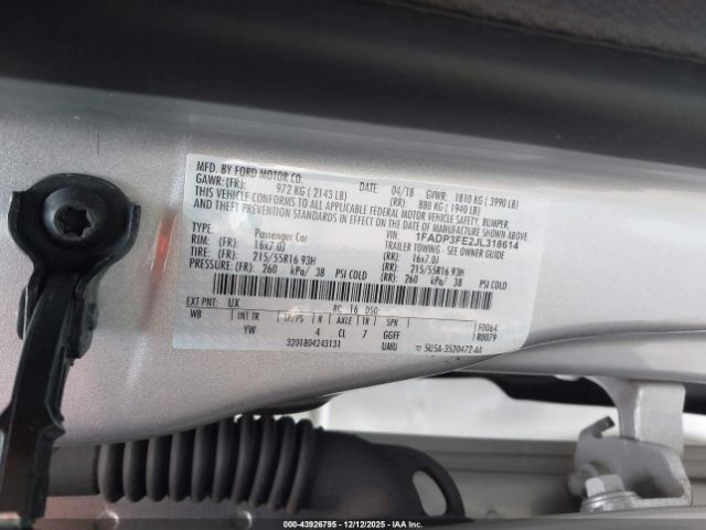 2018 FORD FOCUS 1FADP3FE2JL318614 Photo 8