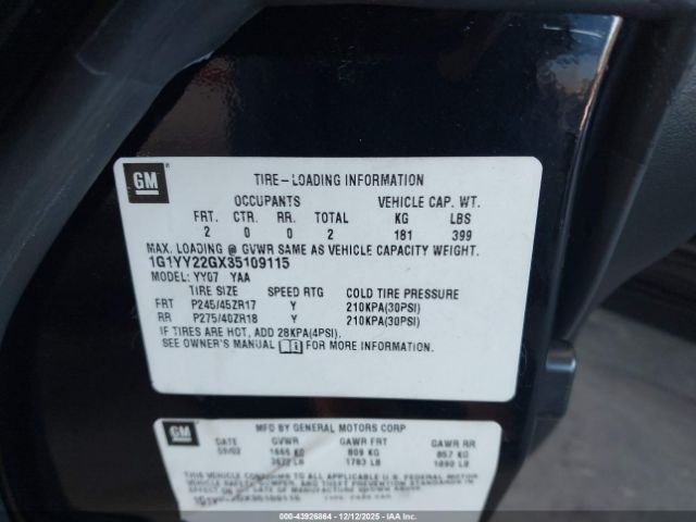 2003 CHEVROLET CORVETTE 1G1YY22GX35109115 Photo 8