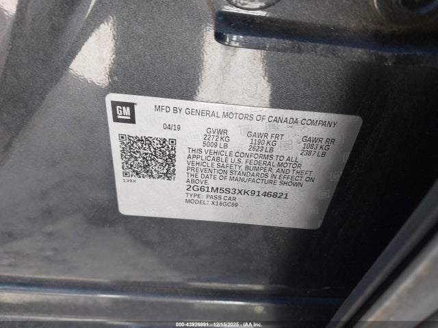 2019 CADILLAC XTS 2G61M5S3XK9146821 Photo 8