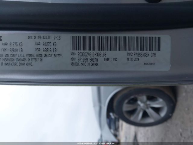 2016 DODGE CHALLENGER 2C3CDZAG1GH300108 Photo 8