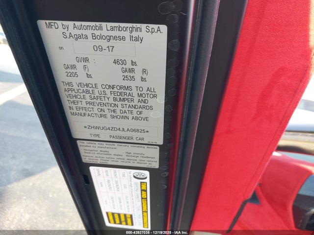 2018 LAMBORGHINI AVENTADOR S ZHWUG4ZD4JLA06825 Photo 8
